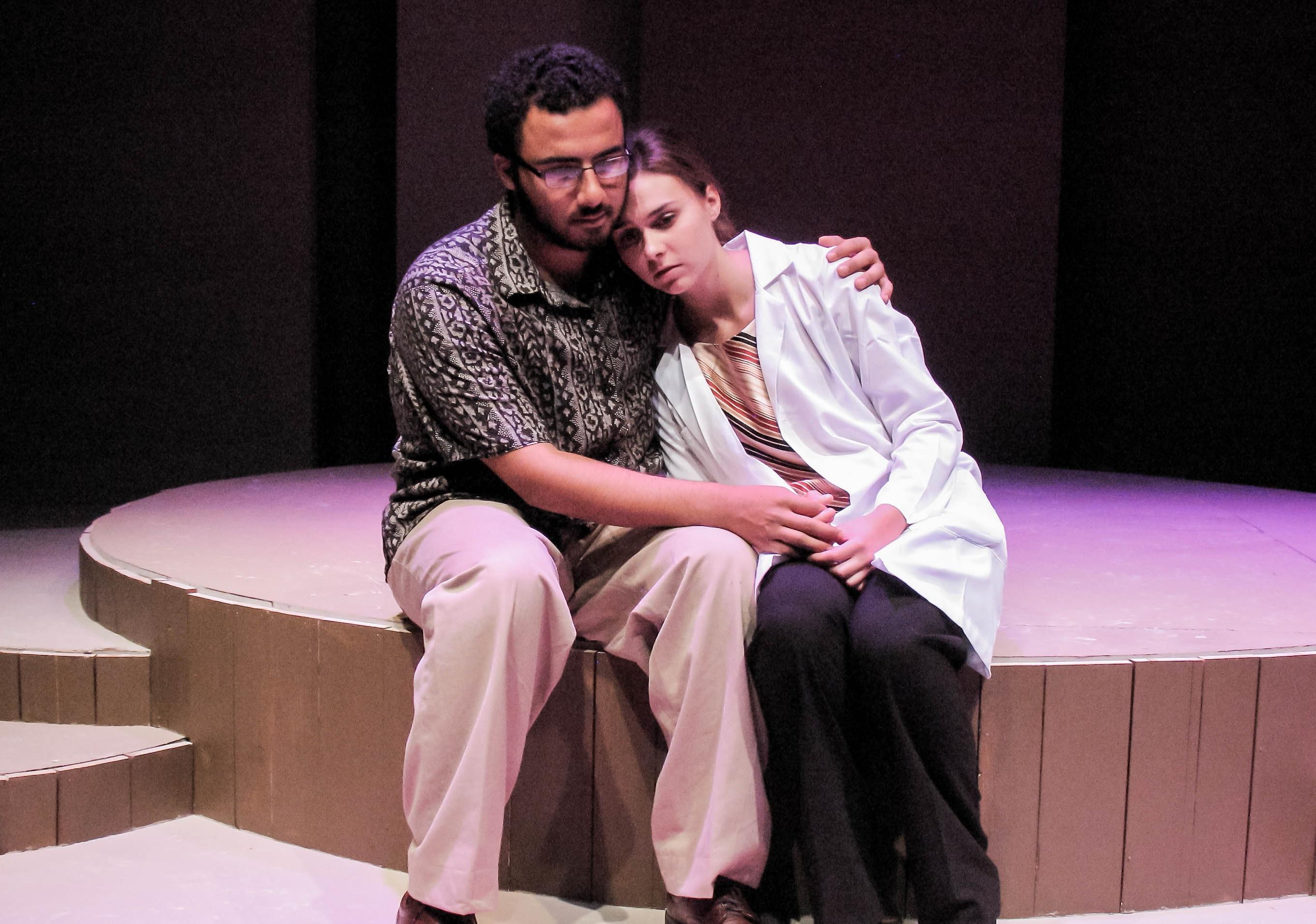 Mount Union students performing on stage in Informed Consent